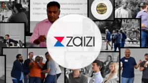 Company logo and photo collage from Zaizi life