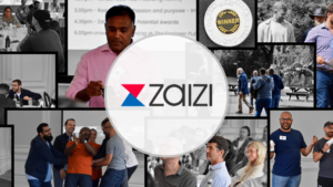 Company logo and photo collage from Zaizi life