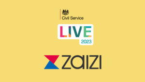 Civil Service Live 2023 and Zaizi logos