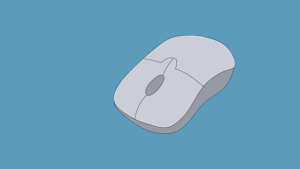 Grey computer mouse